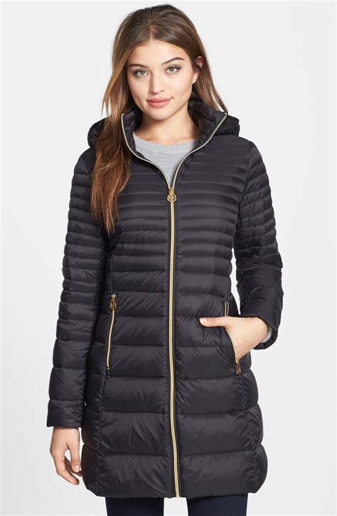 michael kors packable down coat red|Michael Kors removable hood coats.